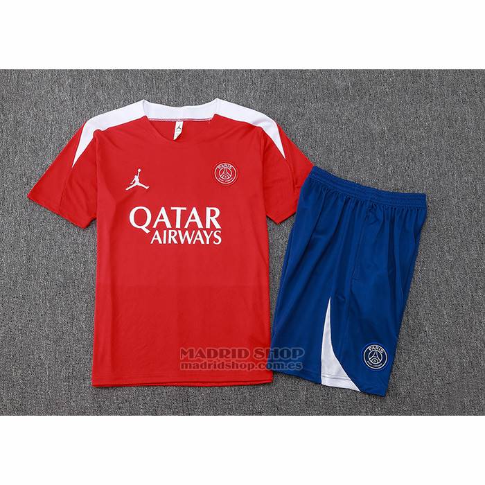 Chandal del Paris Saint-Germain Jordan Manga Corta 2024-2025 Rojo - Pantalon Corto